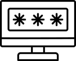 seguridad computadora contraseña íconos diseño vector