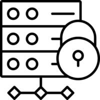 Server Secure Icons Design vector