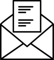 icono de línea de correo electrónico vector