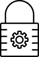 Lock Line Icon vector