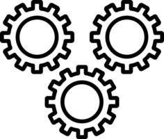 Gears Line Icon vector