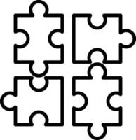 Jigsaw Line Icon vector