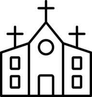 Church Line Icon vector