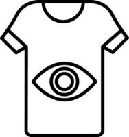 icono de línea de camiseta vector