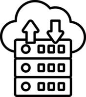 Data Flow Line Icon vector