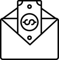 Paycheckss Line Icon vector