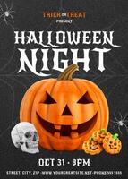 halloween night invitation design template