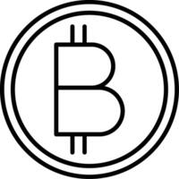 icono de línea bitcoin vector