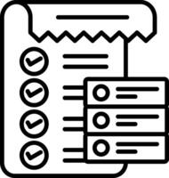 Data List Line Icon vector