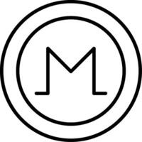 Monero Line Icon vector