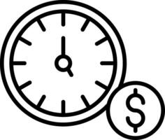 Time Is Money Line Icon vector