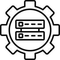 Data Management Line Icon vector