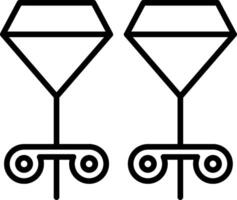 semental pendientes línea icono vector