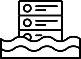 Data Lake Line Icon vector