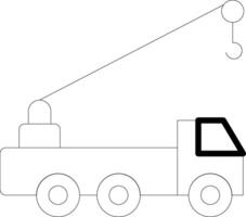 Crane Truck Line Icon vector