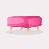 cozy pink chair. Home interior, furniture, household concept. Isolated object vector