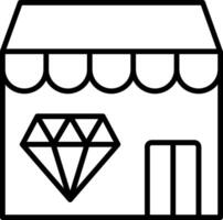 icono de línea de tienda online vector