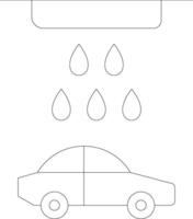 Car Wash Line Icon vector