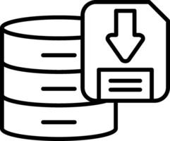 Downloading Data Line Icon vector