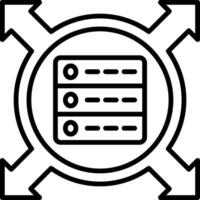 Data Driven Line Icon vector