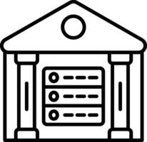 Data Warehouse Line Icon vector