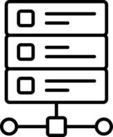 icono de línea de base de datos vector