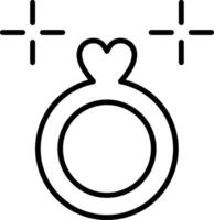 Wedding Ring Line Icon vector