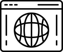 web portal línea icono vector