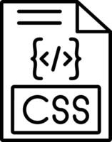 icono de línea css vector