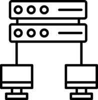 Networking Line Icon vector