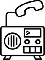 icono de línea de radio vector