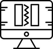 Broken Code Line Icon vector