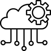 Cloud Computing Line Icon vector