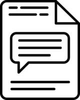 Message Line Icon vector