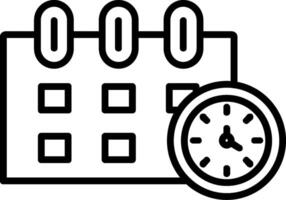 Time Management Line Icon vector