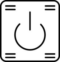 Power Button Line Icon vector