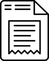 Receipt Line Icon vector