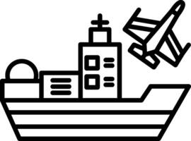 Ship Line Icon vector