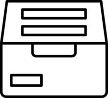 icono de línea de archivo vector