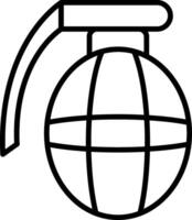 Grenade Line Icon vector