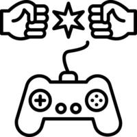 Fighting Line Icon vector