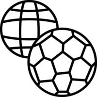 icono de línea de juego de fútbol vector