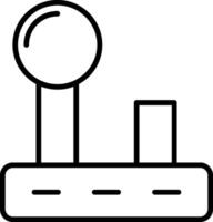 icono de línea de joystick vector