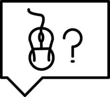 Message Line Icon vector