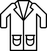 Lab Coat Line Icon vector