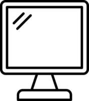 icono de línea de pantalla de monitor vector