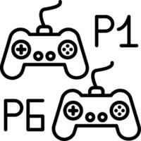 Player Versus Player Line Icon vector