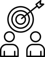 Business Targeting Line Icon vector