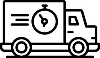 Fast Delivery Line Icon vector