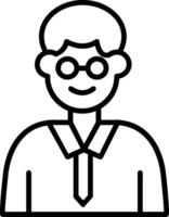 Professor Line Icon vector